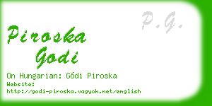 piroska godi business card